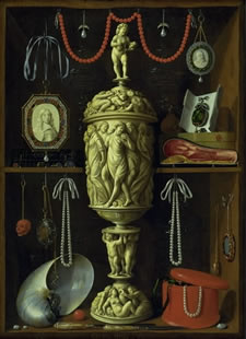 Georg Hinz: Kunstkammerskab med elfenbenspokal (1665-67), Statens Museum for Kunst